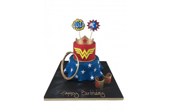 Wonder Woman Tiered Cake